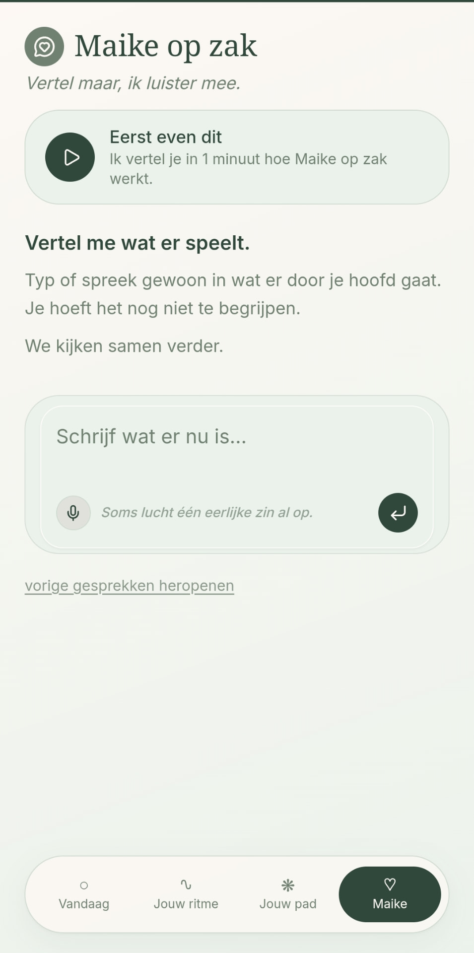 Maike op zak