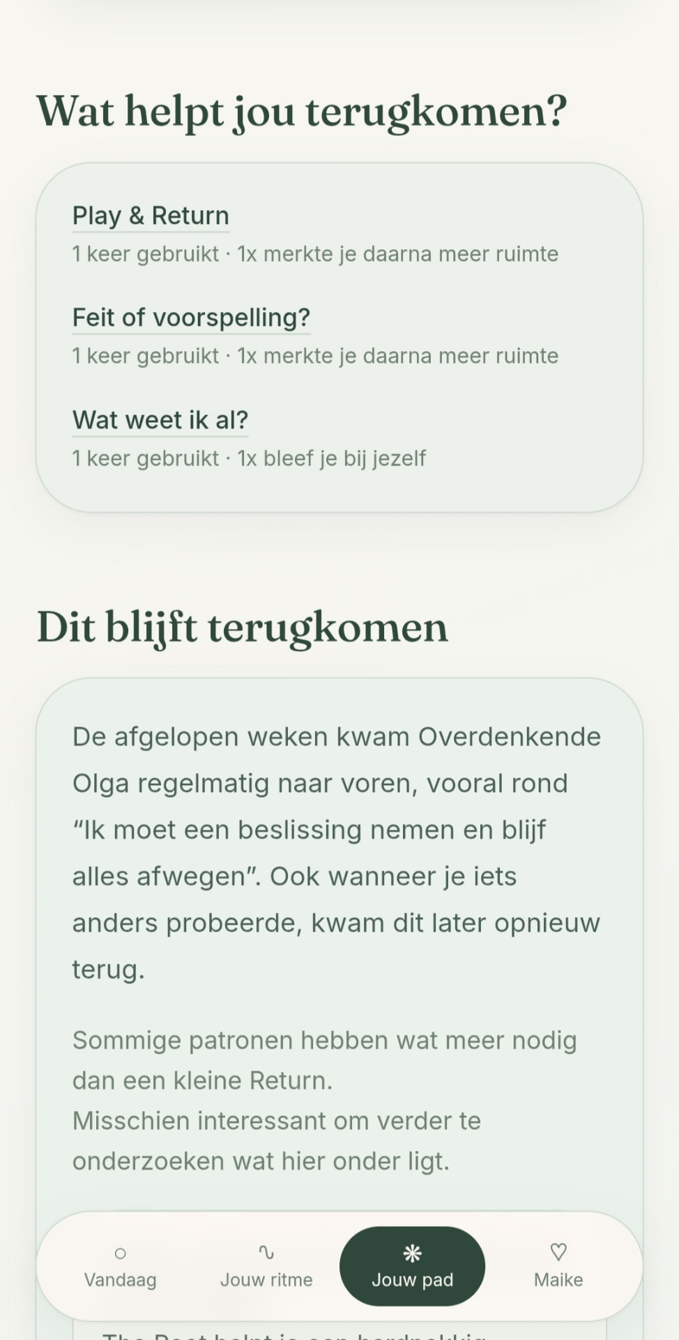 Choose and Return activaties